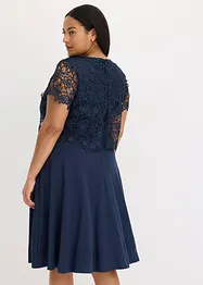 Abito midi con pizzo, bonprix