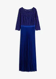 Abito di chiffon con pizzo e gonna plissettata, bonprix