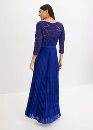 Abito di chiffon con pizzo e gonna plissettata, bonprix