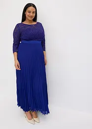 Abito di chiffon con pizzo e gonna plissettata, bonprix