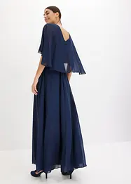 Abito di chiffon con pizzo e mantellina, bonprix