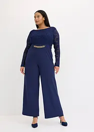 Tuta con pizzo e catena, bonprix