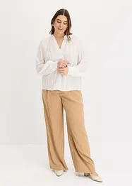 Blusa crinkle con lurex, bonprix
