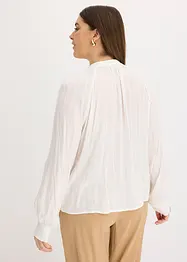 Blusa crinkle con lurex, bonprix