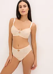 Reggiseno minimizer con ferretto e pizzo oglitterato bicolore, bonprix