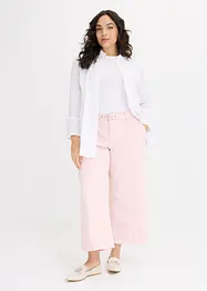 Pantaloni culotte elasticizzati in twill con cintura, bonprix