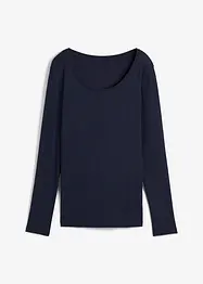 Maglia a maniche lunghe con scollo rotondo in puro cotone biologico, bonprix