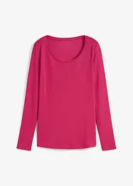 Maglia a maniche lunghe con scollo rotondo in puro cotone biologico, bonprix