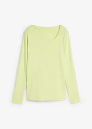 Maglia a maniche lunghe con scollo rotondo in puro cotone biologico, bonprix