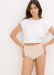 Culotte a vita alta lucida con effetto modellante medio, bonprix