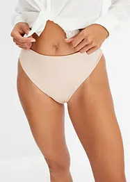Perizoma a vita alta con effetto lucido (pacco da 2), bonprix