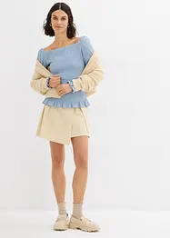 Maglia a maniche lunghe con arricciature, bonprix