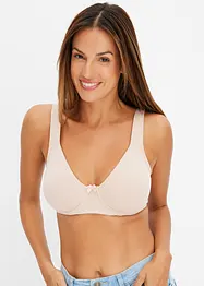 Reggiseno t-shirt non imbottito con ferretto e cotone biologico (pacco da 2), bonprix