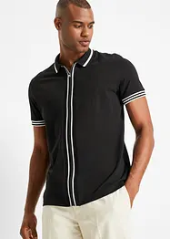 Polo in piquet di puro cotone con cerniera, bonprix
