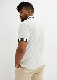 Polo in piquet di puro cotone con cerniera, bonprix