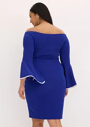 Abito con spalle scoperte in crêpe strutturato, bonprix