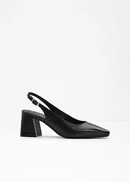 Décolleté slingback in pelle, bonprix