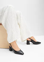Décolleté slingback in pelle, bonprix