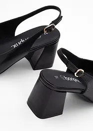 Décolleté slingback in pelle, bonprix
