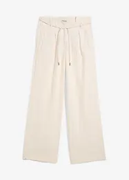Pantaloni paper bag in misto lino leggero, bonprix