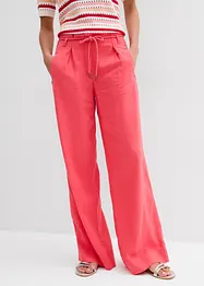 Pantaloni paper bag in misto lino leggero, bonprix
