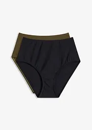 Slip a vita alta per bikini (pacco da 2), bonprix