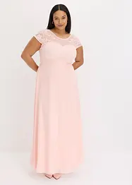 Abito in chiffon con pizzo e fascia da allacciare, bonprix