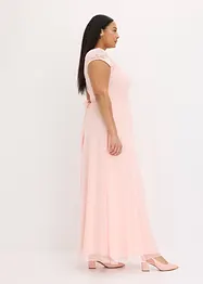 Abito in chiffon con pizzo e fascia da allacciare, bonprix