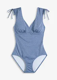Costume intero glitterato con effetto modellante leggero, bonprix