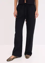 Pantaloni larghi con effetto operato, bonprix