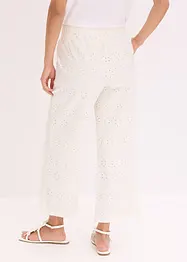 Pantaloni culotte con ricami traforati, bonprix