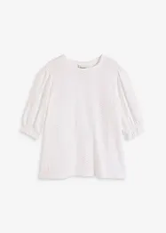 Maglia traforata con volant, bonprix