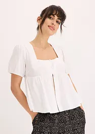 Blusa con maniche a palloncino e bottoni, bonprix