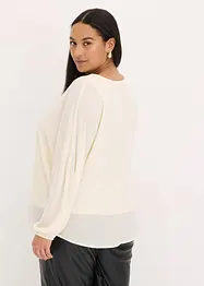 Tunica di chiffon con bordino di strass, bonprix