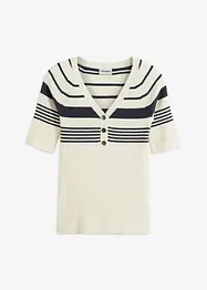 Maglione in filato fine con bottoni decorativi, bonprix