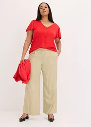 Pantaloni in lyocell con pinces, bonprix