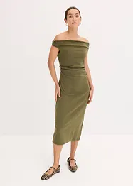 Abito midi con spalle scoperte, bonprix