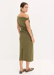 Abito midi con spalle scoperte, bonprix