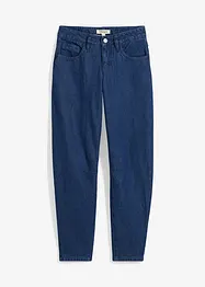 Jeans barrel in cotone biologico, vita media, bonprix