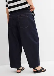 Jeans cropped a palloncino ultra morbidi, vita media, bonprix