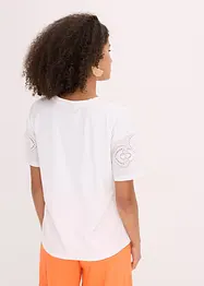 T-shirt con ricami traforati, bonprix