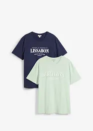 T-shirt (pacco da 2) in puro cotone biologico, bonprix