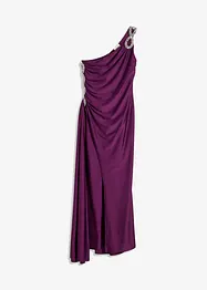 Abito lungo con strass e arricciature, bonprix