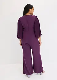 Tuta in jersey con maniche plissettate in fine chiffon, bonprix