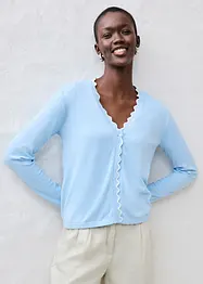 Cardigan in filato fine misto seta, bonprix