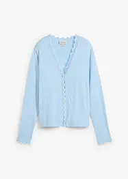 Cardigan in filato fine misto seta, bonprix