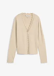 Cardigan in filato fine misto seta, bonprix