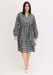 Abito midi a righe in puro cotone, bonprix