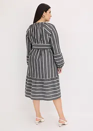 Abito midi a righe in puro cotone, bonprix