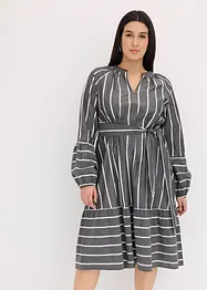 Abito midi a righe in puro cotone, bonprix